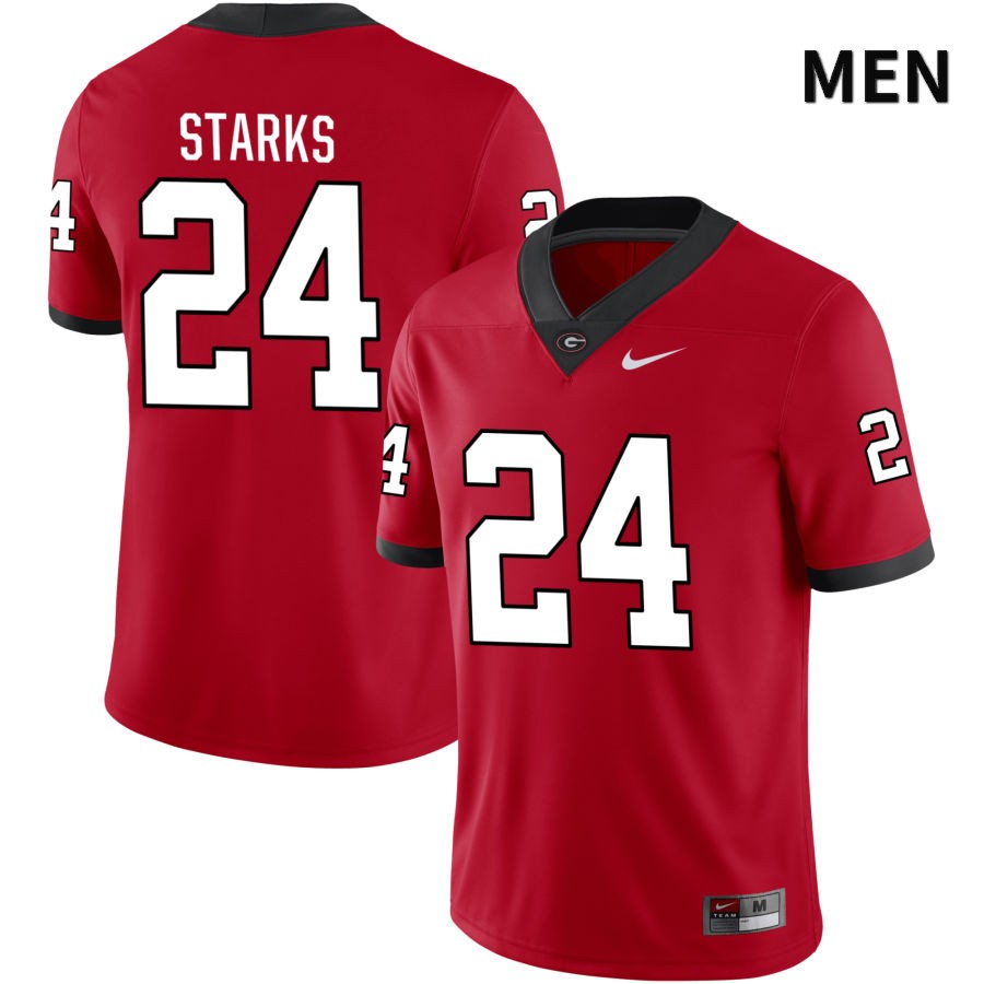 Georgia Bulldogs Men's Malaki Starks #24 Red 2022 NIL Stitched College UGA Football Jersey 23LB015YF